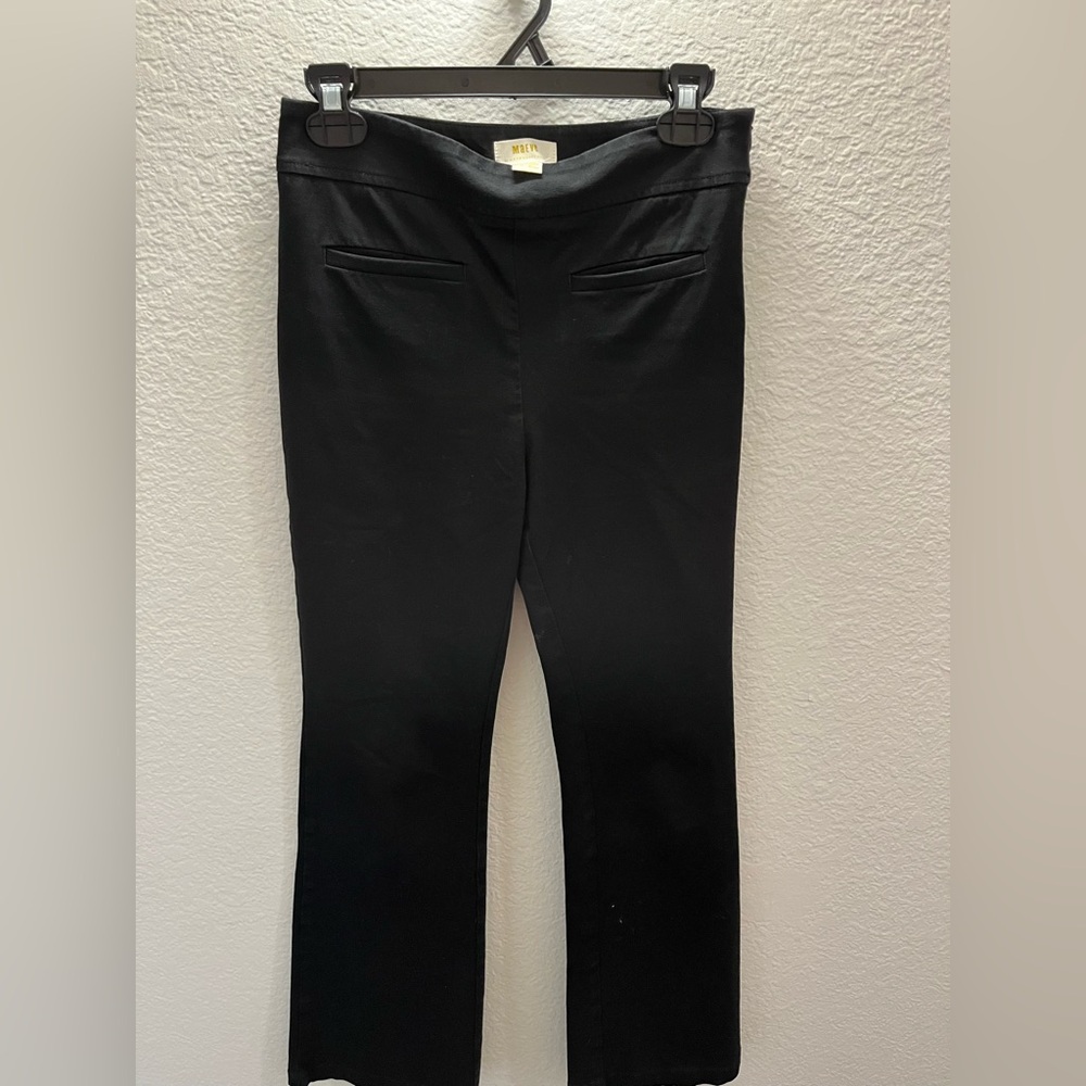 Vintage Y2K Anthropologie Maeve Pants W/ Flare Leg / Women's Black Size 4